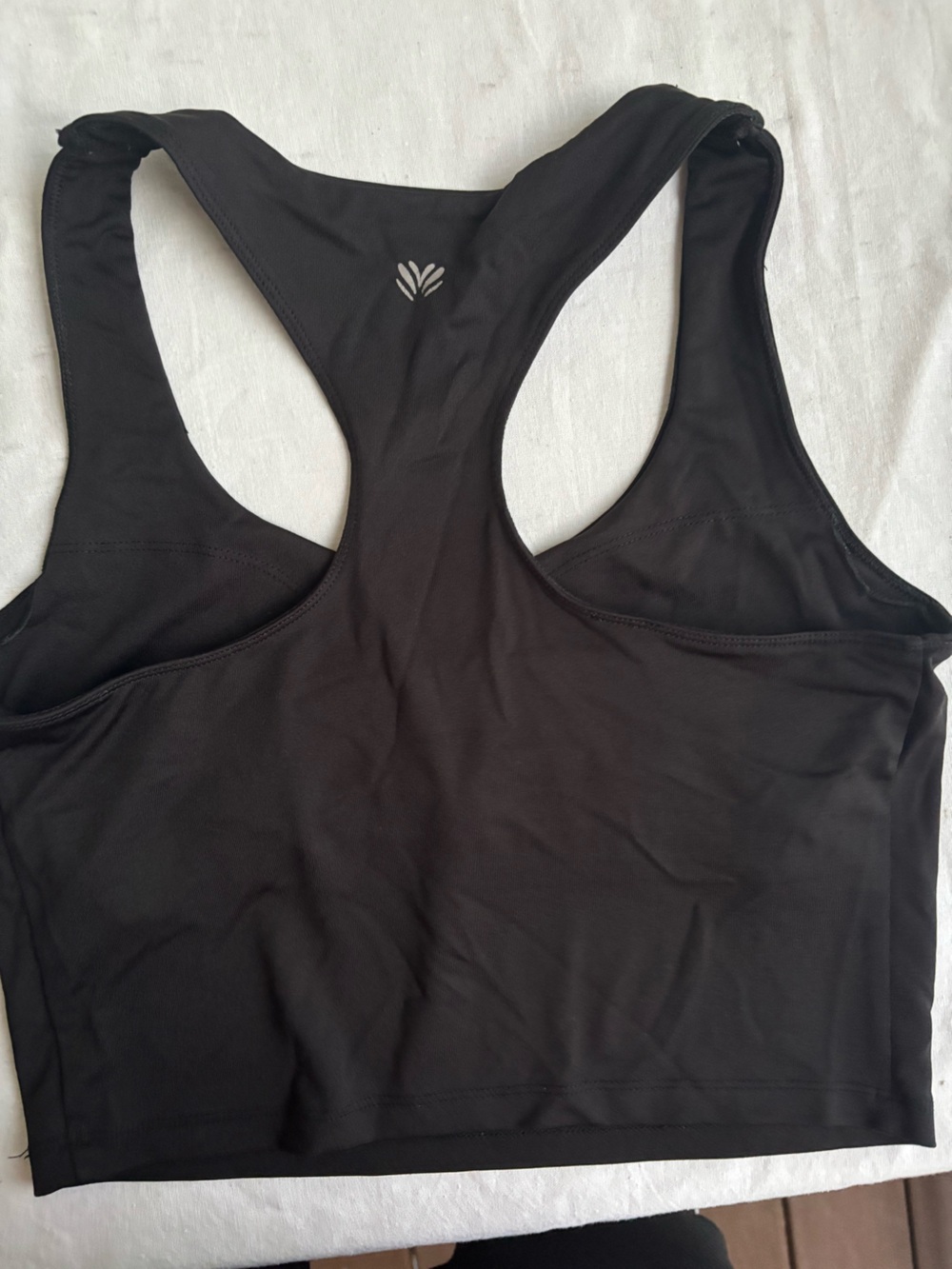 Black Racerback cropped tank